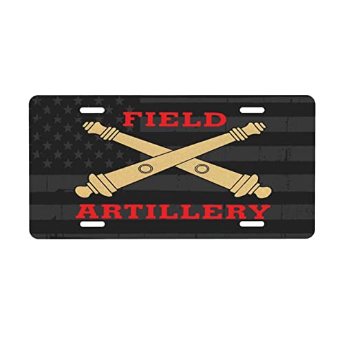 FUGUIchepai Field Artillery Crossed Cannons License Plates Personalized