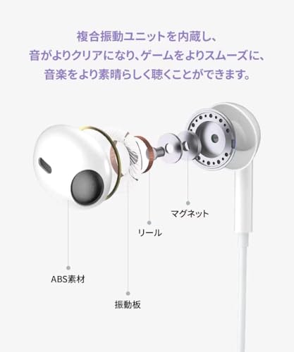 【2024最新型】Phone イヤホン 有線 アイフォン イヤホン 重低音 イヤフォン 音量調整 通話可能 対応 Phone 14 Pro/14/13/13Pro/12/12Pro/11/X/XS/XR/XS/8/8P/7/7P