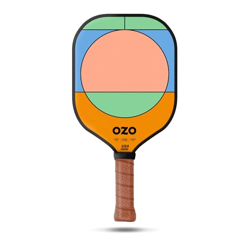 OZO Pickleball - Jupiter Energia Chroma - Raqueta para Jugadores de Nivel Intermedio, Potencia, Aprobada por la USAPA - Superficie de Fibra de Carbonio 12K
