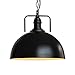 Lampa wisząca retro E27 lampa wisząca przemysłowa rondel czarny żyrandol kreatywny design metal do restauracji salonu stołu baru hotelu Ø 40 cm [klasa energetyczna A++]