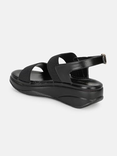 Image of Marc Loire Women Smart Casual Platform Heel Fashion Sandal with Adjustable Strap