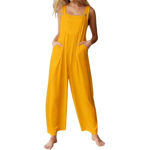 Combinaison unie tendance à manches longues avec poches pour un été chic