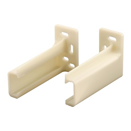 Prime-Line R 7265 Drawer Track Back Plate 3/8 In. x 1 In. Plastic Off-White (1 Pair)