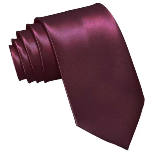 Image of WOXVM Men's Ties Classic Solid Satin Tie Pure Color 3.15 inch Mens Necktie, Premium Formal Black Ties For Men Business & Wedding