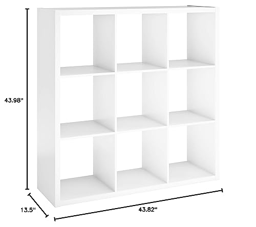 Image of ClosetMaid Decorative Open Back 9-Cube Storage Organizer, White
