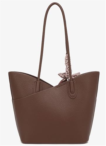 Bolso tote grande para mujer de cuero sintético miniatura 6