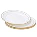 Plato Llano De Porcelana,Plato Llano Redondo,4 Piezas Vajillas De Porcelana Plato De Pastel De Porcelana Blanco Plato De Postre,Plato Llano Blanco Con Borde Dorado,Platos Occidentales