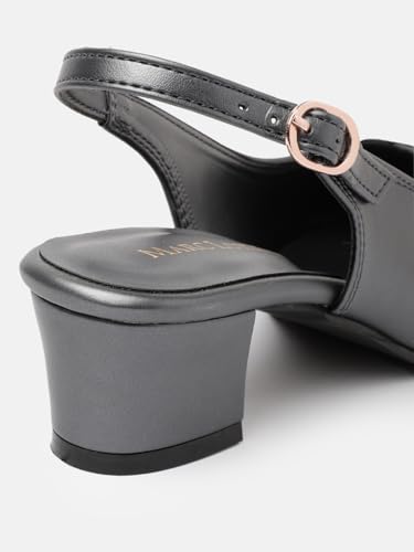 Image of Marc Loire Women's Pointed Toe Block Heel Pumps Shoes for Party, Office and Formal Occasions