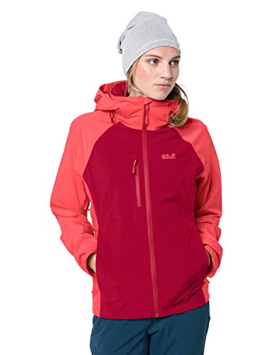 Preisvergleich Produktbild Jack Wolfskin Damen Mount EMIN JKT W Atmungsaktive Regenjacke, Scarlet, S