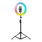 Ring-Beleuchtung: Professioneller Ringlicht mit 35 Studio- und Umgebungsmodi, ideal für Webcam-Unterstützung und Erstellung von Inhalten.