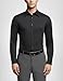 Calvin Klein Men's Dress Shirts Slim Fit Non Iron Solid, Black, 17.5