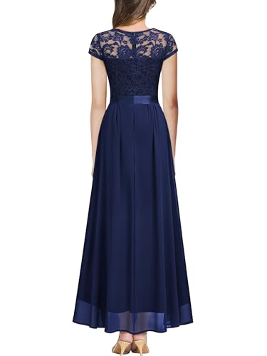 Miusol Women's Elegant Floral Lace Formal V Neck Bridesmaid Party Dress2