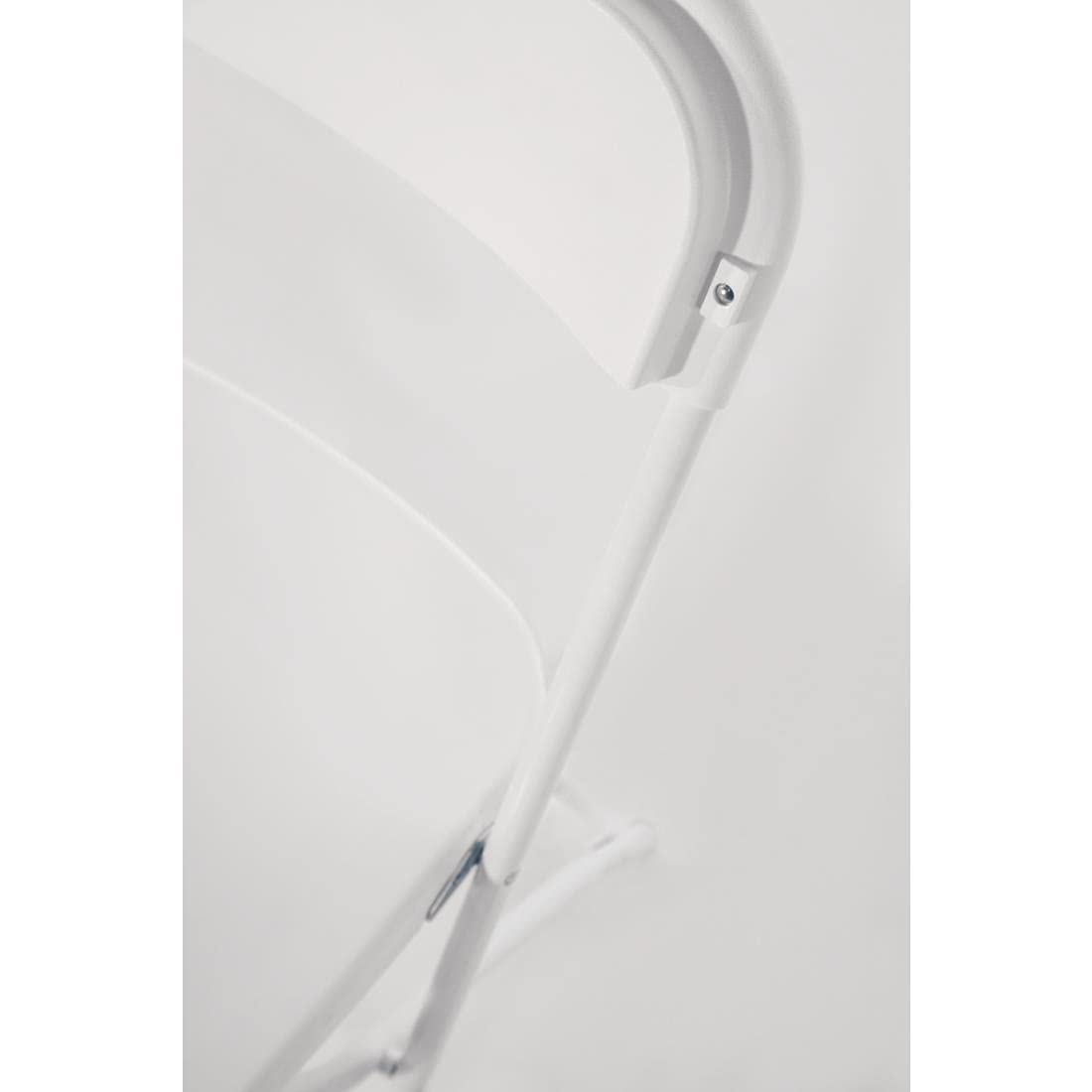 Bolero GD387 Lot de 10 chaises pliantes Blanc