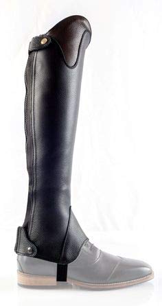 Unisex Soft Leather Leg Protector Chaps Western Half Chaps Zip-Up Pair Child-Adult Size in Variation, Image, Description,C37 (3XL-Calf-16.5-17.5in-Height 17in)