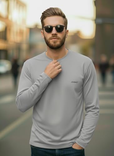 Image of Mack Jonney Men's Black Polyester Dry-Fit Full Sleeve T-Shirt | Stretchable Sports Gym Wear | Lightweight Casual Activewear Tshirt-JMAK-1