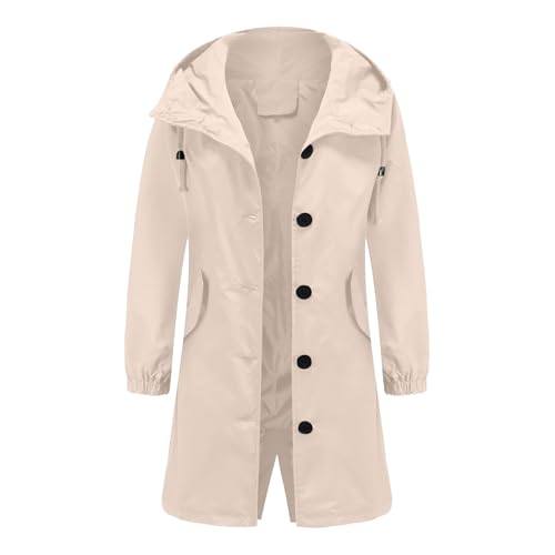 Chaqueta softshell monocolor mujer estilo trinchera con capucha 5