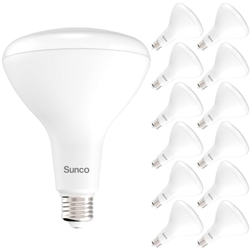 Sunco 12 Pack BR40 LED Light Bulbs, Indoor Flood Lights, Recessed Can Light Bulb, 1400 LM, 17W (100W Equivalent), 3000K Soft White, Dimmable, E26 Base, for Home, Bedroom, Kitchen UL