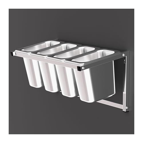 Juego de estantes de condimentos de acero inoxidable montado en la pared para cocina y restaurante, perfecto para especias de temporada y estante de almacenamiento de alimentos