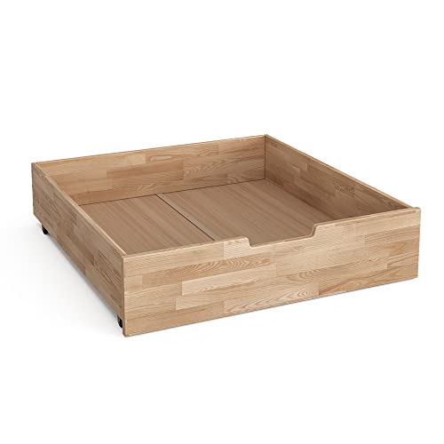 VitaliSpa Cajón con Ruedas Teddy, Madera Natural, 92 x 89 cm