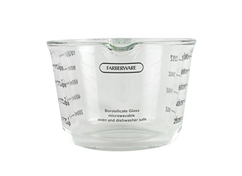 Farberware 4-Cup Borosilicate Glass Wet and Dry Measuring Cup with Oversized Measurements, Clear - image 3