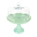 Pioneer Woman Pedestal Cake Plate & Glass Lid Jadeite Color 10 Inch