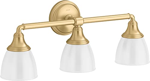 Kohler Devonshire Bathroom Vanity Light Fixture, Wall Sconce Lighting, Position Facing Up or Down, UL Listed, 3 Light, Polished Chrome - image 4