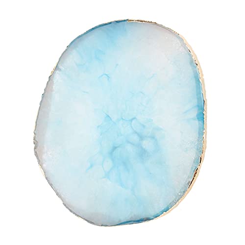 Asixxsix Goldene Weiche Kunstharz-Nagelkunst-Dekorationspalette, Mischplatte für Maniküre-DIY-Werkzeug (Rosa) für Nageltechniker und Schönheitsbegeisterte (BLUE)