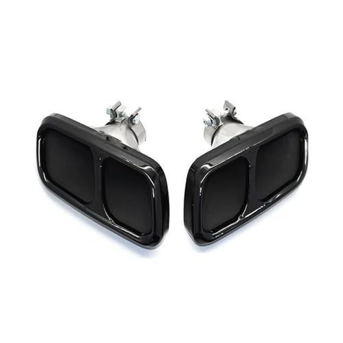 Cabezal silenciador de acero inoxidable negro con boquilla cuadrada para Range Rover Sport
