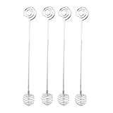 TEMPNAP 4個 ステンレス製蜂蜜スティック 耐久性のある多機能ミキサースティック 蜂蜜 シロップ ジャム用キッチンツール 滴下と攪拌に 家用