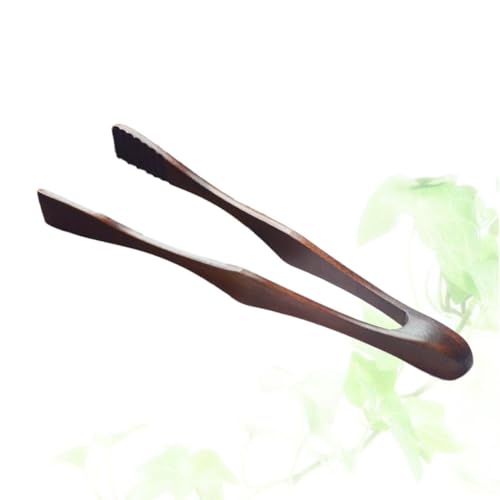 ABOOFAN 1 PC Wooden Serving Tongs Kitchen Ice Tongs for Food Bread Cake Salad for Parties Buffets Picnics and Everyday Use