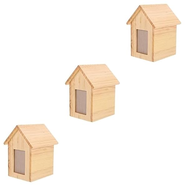 Didiseaon 3 Stuks Huisdier Urn Aandenken Urnen Huisdier Foto Crematie Ornament Fotolijst Ornament Fotolijst Kleine Crematie Decoratieve Urnen Gedenkteken As Houder Katten As Massief Hout