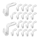Lot de 20 crochets de suspension blancs en plastique pour cintres empilables multi-couches pour armoire