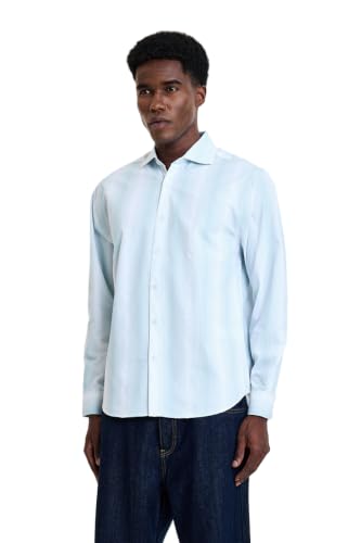 Image of SNITCH Men Casual Shirt | Regular Fit Full Sleeve Point Collar Striped Design | Premium Cotton Blend & Breathable Fabric for Office, Casual & Everyday Wear