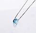 Produktbild zbzmm Anhänger Halskette Silberblaue Kunstkristallkette Koreanische Einfache Temperament Wassertropfen Anhänger Vielseitig