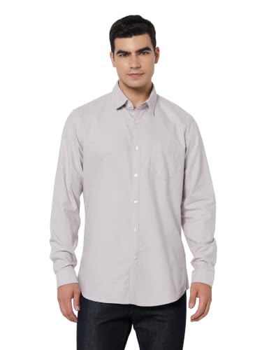 Image of Van Heusen Shirt for Men | Solid Casual Design | Premium Cotton | Slim Fit | Full Sleeves |
