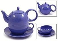 Tea for One Blue Gloss Finish - EnglishTeaStore Brand