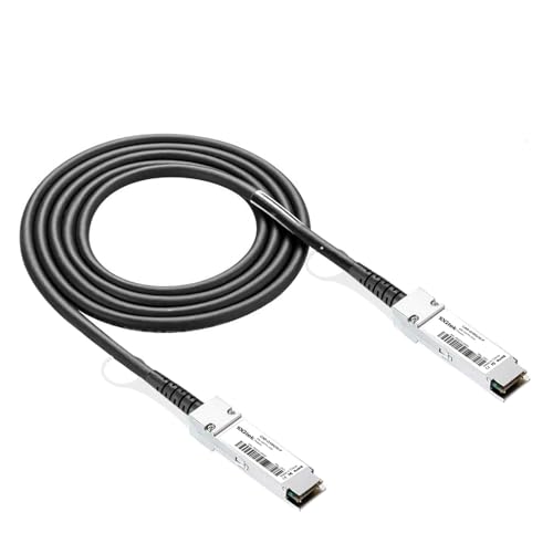 10Gtek 40G QSFP+ DAC Cable - 40GBASE-CR4 Passive Direct Attach Copper Twinax QSFP Cable for Cisco QSFP-H40G-CU5M, Meraki MA-CBL-40G-5M, Supermicro, Mikrotik, Open Switch Devices, 5-Meter(16.5ft)