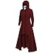 Produktbild Eternali Damen Halloween Maske Schädel Drucken Kleid mit Kapuze für Frauen Schwarz Karneval Party Festliche Kleider Vintage Mittelalter Renaissance Kostüm Vampir Teufel Cosplay Abendkleider