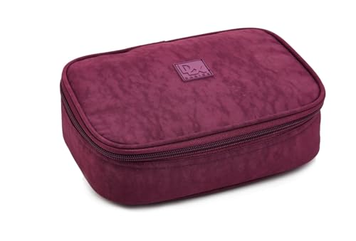 Estojo Organizador Box Básico Escola Faculdade (Vinho)