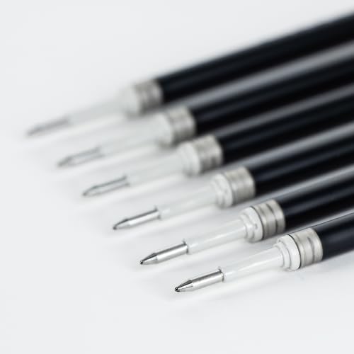 Image of Pentel Refill Ink - For EnerGel Gel Pen, 0.7mm Metal Tip, Medium, Black Ink, Pack of 6 Refills (LR7-6A)