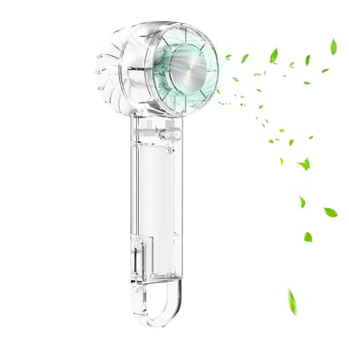 Bexdug Ventilador de enfriamiento portátil, ventilador portátil recargable,Semiconductor Compresión de hielo Turbina Aire acondicionado transparente - USB recargable, ajustes de 3 velocidades,