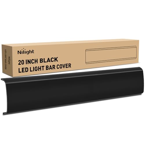 Image of Nilight 20 Inch LED Light Bar Cover Black Color | Protective Durable Polycarbonate Lens, Waterproof Dustproof Scratch-Proof for Double-Row Off Road Driving Lighting