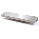 Jetland Cabinets Drawers Edge Pulls - 10-Pack, 5' Overall Length, Brushed Nickel, Concealed Tab Pulls for Kitchen Garage Cabinet Drawers, PW5018BS127L