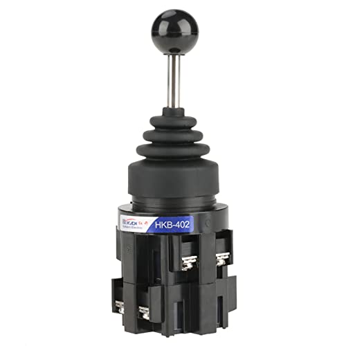 OEBUAFI Interruptor de Palanca de Mando Momentáneo 4NO Interruptor de Retorno de 4 Posiciones para Campo de Automatización y Seguridad