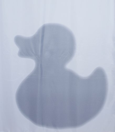 Tenda da doccia - Bianco Motivo Anatra Gigante