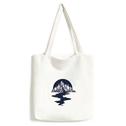 Sac en toile motif iceberg et étoiles parfait pour le marché, la plage et les cours
