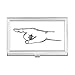 Line Drawing Left Gesture Pattern Business Card Holder Case Pocket Box Wallet