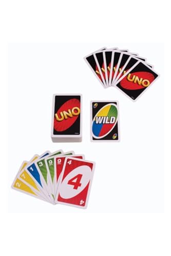 uno - classic colour amp number matching card game - 112 cards - customizable amp erasable wild - special action cards included - gift for kids 7 w2087