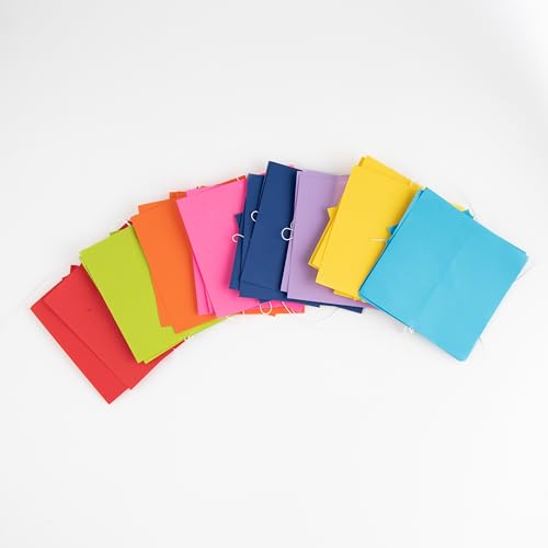 The Banner Company | Multicolour Square Garland | Vibrant Color 15 Square Garlands | Bold & Modern Design | for Home and Office Decor | Pack of 8