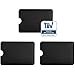 Produktbild AntiSpyShop 3X RFID Schutzhüllen, TÜV geprüft, NFC Blocker - Kreditkarte, Bank EC Karte Abschirmung (Schwarz)